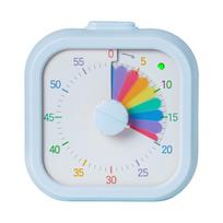 Rainbow Display Countdown Timer Clock Multifunctional Kitchen Timer Visual Timer  Office Meetings Square Blue