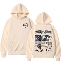 Anime Jojo Bizarre Adventure Hoodies Killer Queen Graphic Men Women Casual Sweatshirts Oversized Long Sleeves Fleece Pullovers S beige