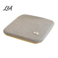 Strap Fixed Seat Cushion Memory Foam Chair Pad, Dining with Ties, Anti-slip Bottom, Washable Skin Friendly Velvet Cover, Soft Thick Warm Pad B pilka