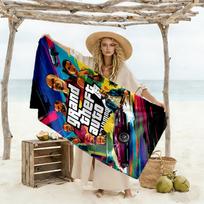 Gta Beach Towel Quick-Dry Soft Microfiber Comfortable Lightweight Suitable for Swimming, Gym, Camping, Yoga Vacation 70cmx140cm(27x55inch)