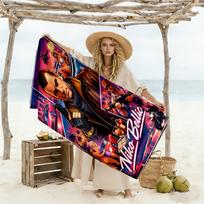 Gta Beach Towel Quick-Dry Soft Microfiber Comfortable Lightweight Suitable for Swimming, Gym, Camping, Yoga Vacation 70cmx140cm(27x55inch)