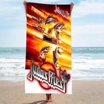 1pc J-Judas Priest Firepower Album Beach Towel Microfiber Quick Dry Heavy Metal Bath Towel For Pool Beach Travel Rock Metal Fans 40CMX60CM yellow