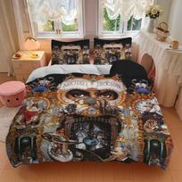 3Pcs Michael Jackson Dangerous Album Cover Bedding Sets For All Sizes New 3D Printed Bed Cover Comforter Duvet Cover Pillowcase Bedroom Decoration 220cmx240cm