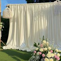 Satin Backdrop Curtain,with Rod Pocket for Wedding,Birthday,Baby Shower,Photography,Graduation Party Backdrop Drapes,1 Panel 5 beige 140x214cm