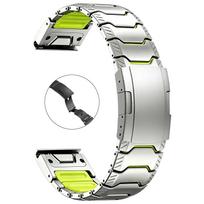 22/26mm Titano + Silikono Dirželis QuickFit Juosta skirta Garmin Fenix 8 47/51mm E 7 7X Pro 6 6X Juostos skirta Tactix 8 Enduro 3 Apyrankė QuickFit 26mm