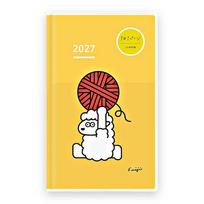 Planner KOKUYO Jibun Techo DAYs mini 2027 Monthly Daily A5 Slim B6 Slim January 2027 Start - Yellow mini B6 slim geltona