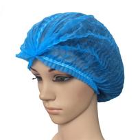 Set 100X Bonnets, Capeline, Single Use, Netesut Material, Non-Woven, With Elastic, Color Blue blue