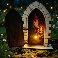 Wooden Mini Door Decor Creative Christmas Door Decor Homeowners Fairy Door  Wall Decor Style   C