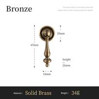 Santaya Solid Antique Brass Handle Hammer Design Kitchen Cabinet Pulls Wardrobe Drawer Knobs Furniture Bronze Pull