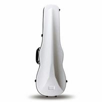 Carbon Fiber Style Hard Violin Case Safeguarding Shell white