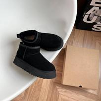 Women Ultra Mini Snow Boots,Platform High‑Heel Fur Ankle Boots Warm Winter Daily Outfit Footwear 44 white