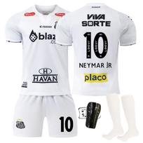 Santos 2024/25 Neymar Nr. 10 Vaikų Futbolo Džersio Rinkinys Lyga Futbolo Uniforma Kvėpuojantis Greitai Džiūstantis Trumpomis Rankovėmis T-shirt ir Šortai XL