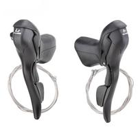 Cycle Gear-and-Brake Levers Textured Road Bike with Cables Drop Bar