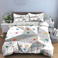 Geometric Climbing Holds Set  Bedding Set with 1 Duvet Cover 2 Pillowcases Single Double King Queen, Gift AU Double 180X210cm&set