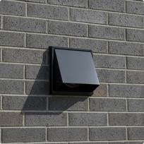 Hooded Wall Vent with Screen and Damper Weather-Resistant for Kitchen, Garage