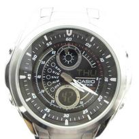 CASIO EDIFICE Watch Quartz with Calendar Black Dial Silver Color EFA-116 Analog-Digital GY18 /MQ