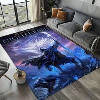 3D E-elden R-Ring Epic Game Vintage Map Carpet Rug Art for Room Decor Sofa Christmas Halloween Gifts Area Rug Non-slip Floor Mat 40cmx60cm