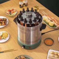 Vertical Rotisserie Grill Auto Rotating Kebab Machine for BBQ Hiking Cooking