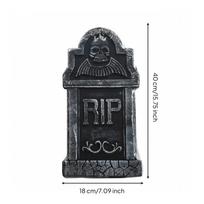 Halloween Tombstone with TearResistant Lettering Carved Foam Decoration Weathered Stone