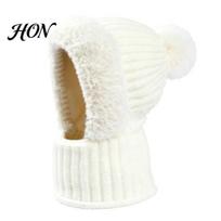 Warm Winter Gift for Family And Friends Windproof Balaclava, Knitted Ski Mask Hat, Fleece Lined Knit Hat with Thickened Hood Outdoor Sports balta