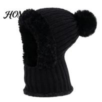 Warm Winter Gift for Family And Friends Windproof Balaclava, Knitted Ski Mask Hat, Fleece Lined Knit Hat with Thickened Hood Outdoor Sports juoda