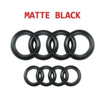 New 2PCS ABS Car Front Grille Logo Overlay Badge Sticker Rear Trunk Emblem for T A3 A4 A5 A6 A7 A8 Q2 Q3 Q5 Q7 Q8 Q5L Accessories Front and Trunk-2pcs&A5 Two Doors 17-20