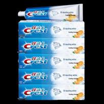 Crest 3D White Radiant Mint Toothpaste 120g x 5 Pack blue
