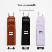 Unisex Adjustable Invisible Velcro Elastic Belt with Pant Loop Hook With Logo (1 piece) brown