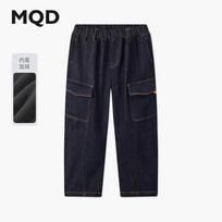 MQD Boys' Winter Cargo Denim Jeans 130 black