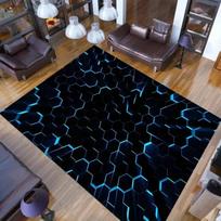 3D Hexagon Gaming Rug Anti Slip Esports Carpet Geometric Floor Mat for Bedroom Living Room Modern Home Decor 50X80CM