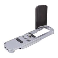L Bracket Handgrip Fit for Fujifilm X 100VI Camera Aluminum L Shape Quick Release Plate with Wood Grip 1 4 Inch Screw sidabras