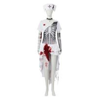 Women's Bloody Halloween Costume for Stage Play and Performance XS white