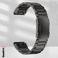 Quickfit Titanium Strap For Garmin 26mm 22mm Fenix 6/6X/6XPro/7/7X/5/5X/5XPlus/3 Metal Release Watch Band For Forerunner 945 935 26mm black