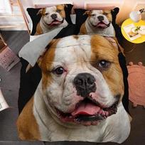 Bulldog Sad and Tired Bulldog Laying Down Pure Breed Comfortable Duvet Quilt Cover Pillowcase Bedding Set Children Home Textile 70x133cm