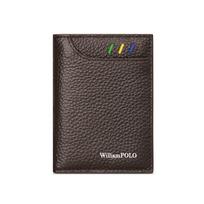 Slim Leather Card Holder Men Women RFID Blocking Mini Wallet With Multiple Slots License Sleeve Black Smooth