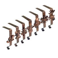 Fireplace Stocking Holder 7Pcs/Set Christmas Hooks Mantel Xmas Holiday Decor Hanger Festive Hangers for Hanging Wreaths Ornaments Gifts Stress