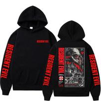 Resident Evil T-Virus Horror Gaming Hoodies Men's Clothing Fashion High Street Sweatshirts Casual Fleece Long Sleeve Pullovers M juoda
