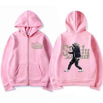 Hip Hop Singer Eminem Zip Up Hoodie Slim Shady Music Album Rap Graphic Hooded Men Fashion Zipper Sweatshirt Unisex Fleece Coats M rožinė