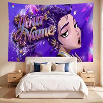 Rumi (1) Individualaus vardo gobelenas Sieninis gobelenas Sienos meno dekoras Miegamajam Svetainei 130cmx150cm