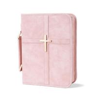 Shield Book Storage Bag Zippered Protector with Zipper Handheld Dust-Clean rožinė