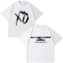 The Weeknd After Hours Til Dawn 2026 Tour Tshirt Men Summer Cotton Clothing Fashion Oversized Short Sleeved Top Streetwear 2XL white