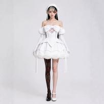 Cosplay Alien Stage ZOMST Stage Mizi Meizhi cos suit pink dress two-dimensional cospla XS white