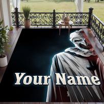 Custom Text Terrifier Art the Clown Pattern Floor Rug Soft Indoor Carpet Mat Living Room Bedroom 80cmx120cm