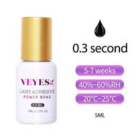 Veyes Inc 5ml Blakstienų priauginimo klijai Veyelash 0,5 sekundės greito džiūvimo stiprūs blakstienų klijai 7 savaičių išsilaikymas Tūrio makiažo priemonės