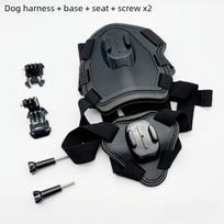 Pet Dog Harness Camera Holder For Insta360 AcePro2 First-person Perspective Shooting with Dual Holder For DJI Action6 5P Cameras gray