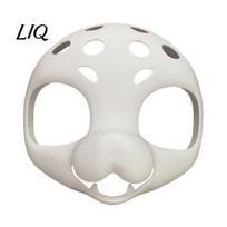 Therian Mask Fursuit Head Base Mask, DIY 3D Furry Animal White Blank Unpainted for Halloween Cosplay Costume, Accessory PLA B white
