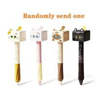 Cute Cats Gel Pen,Fidgety Toy Gel Ink Pen For Kids Office School Supplies Cartoon Retractable Ballpoint Pen Birthday Gift beige