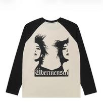 G-DRAGON Übermensch Raglan Long Sleeve T-shirt Black white