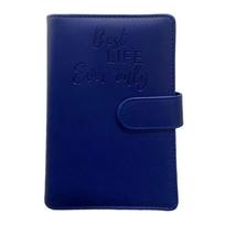 PU Leather Binder Cover With Magnetic Closure Light Weight Portable Jehovah Witness Tract Organiser Binder 19X13CM blue