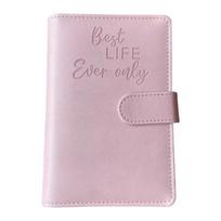 PU Leather Binder Cover With Magnetic Closure Light Weight Portable Jehovah Witness Tract Organiser Binder 19X13CM rožinė